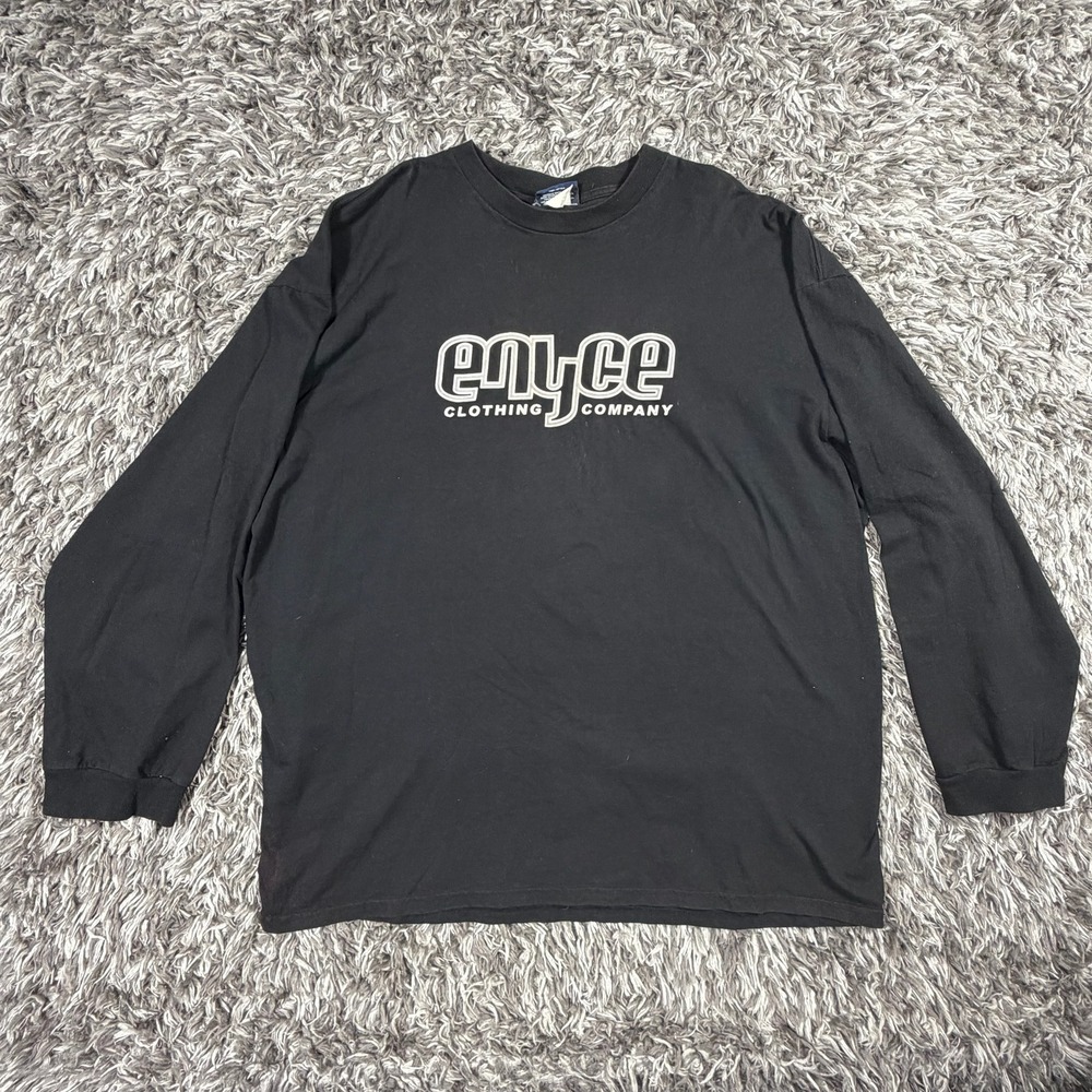 Enyce Clothing Company Mens XXL Long Sleeve Black Graphic T-Shirt Made in Canada